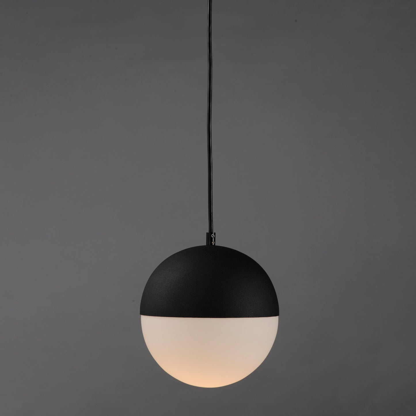 E20361-92BK - Half Moon 8.5" Pendant - Black