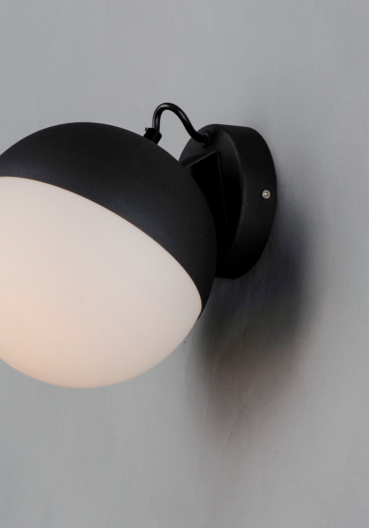 E20369-92BK - Half Moon 7.75" Wall Sconce - Black