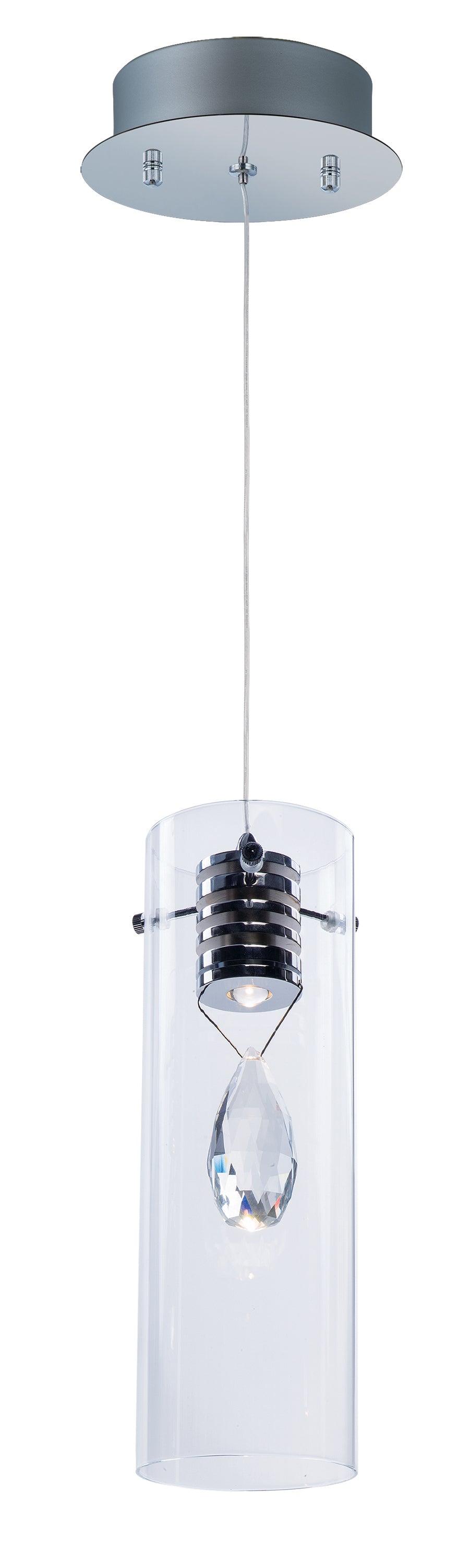 E21111-18PC - Solitaire 12" Pendant - Polished Chrome