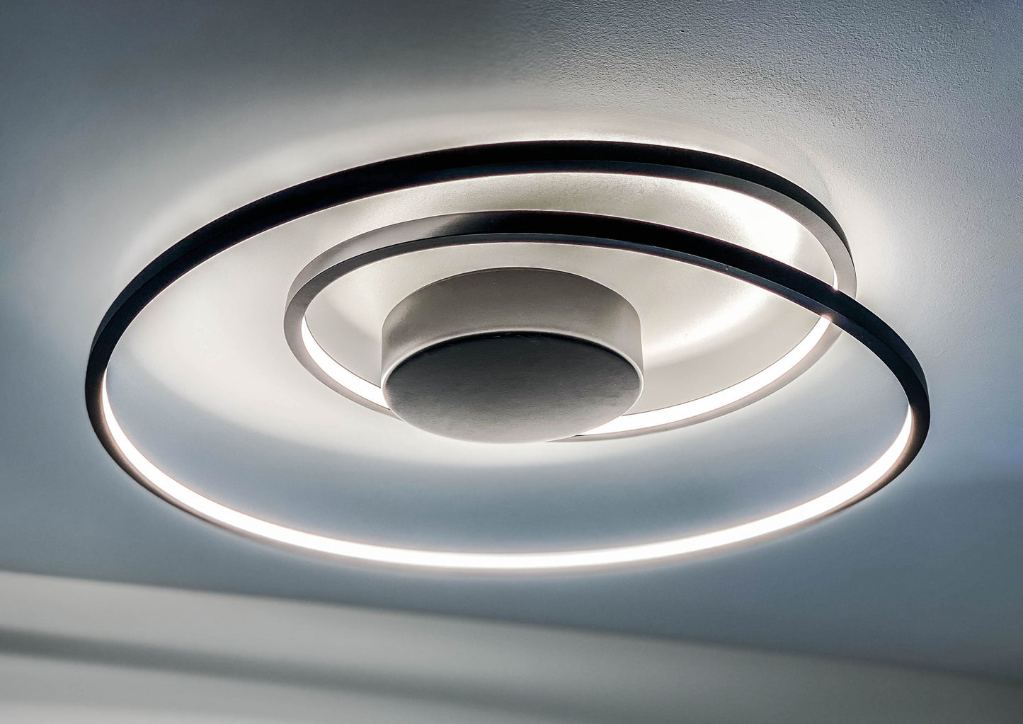 E21320-BK - Cycle 18" Flush Mount Ceiling Light - Black