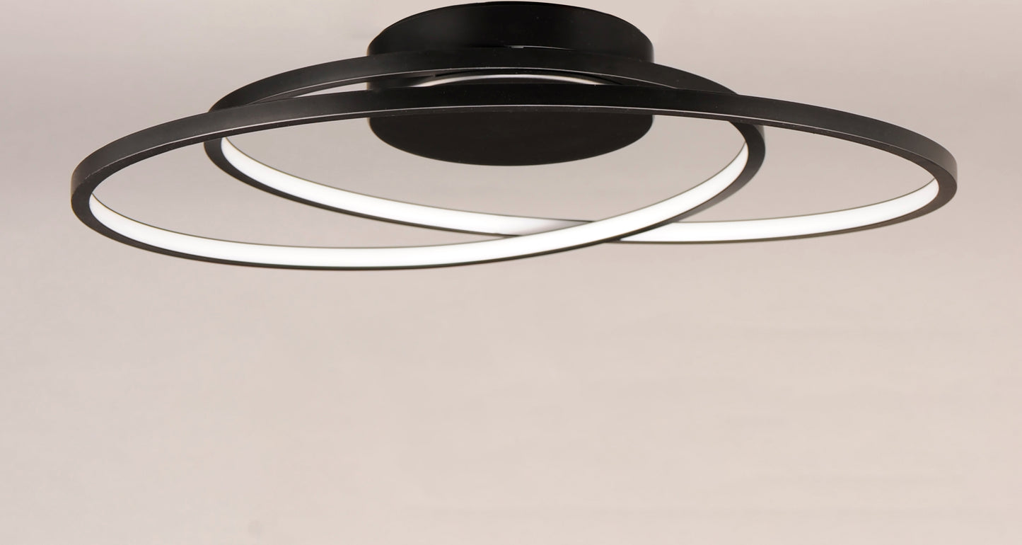 E21322-BK - Cycle 25" Flush Mount Ceiling Light - Black