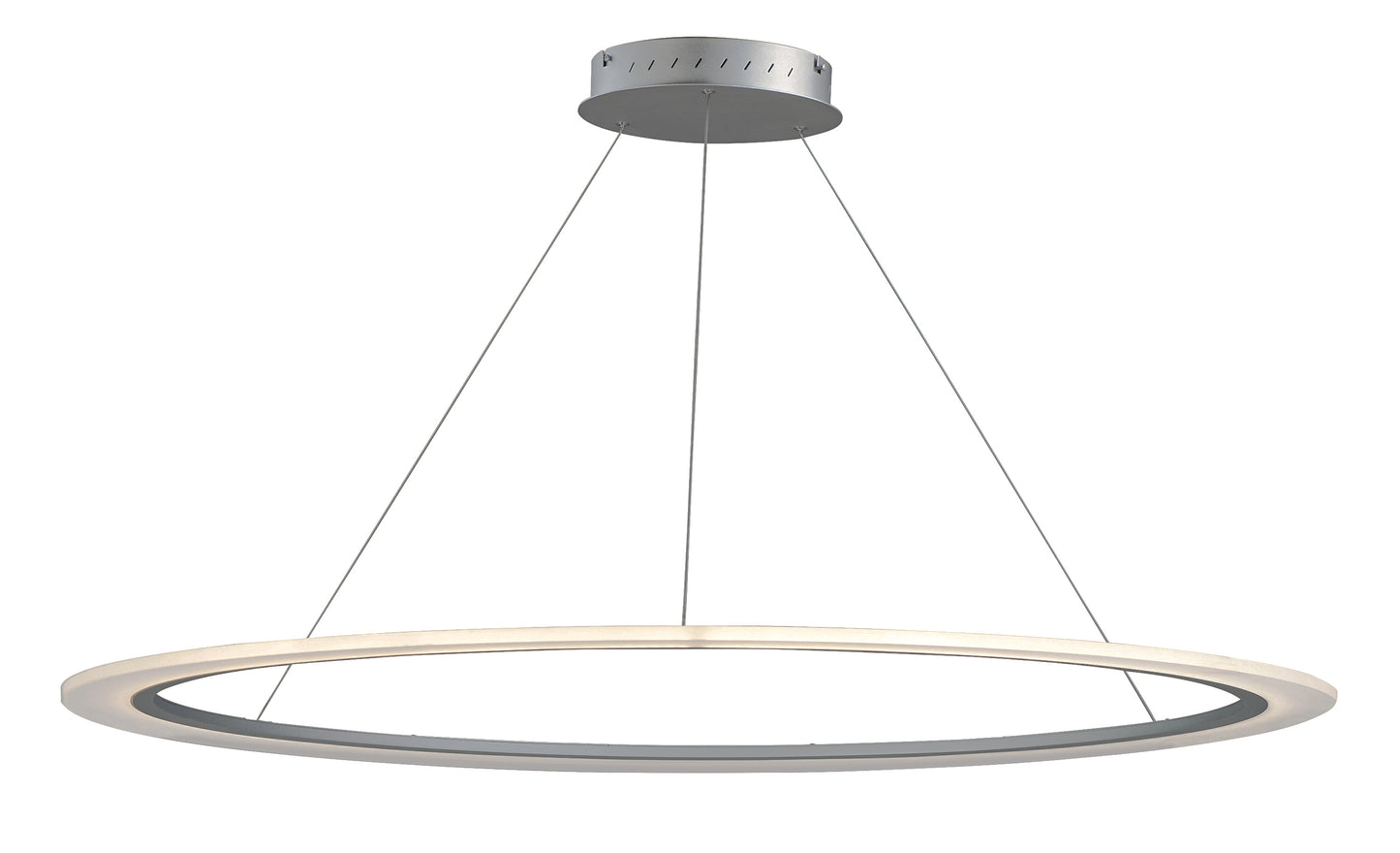 E22657-11MS - Saturn II LED 51" Chandelier - Matte Silver