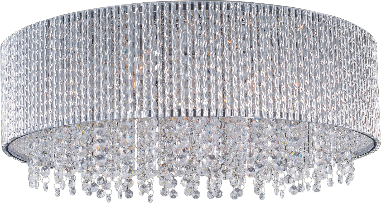 E23132-10PC - Spiral 22" Flush Mount Ceiling Light - Polished Chrome