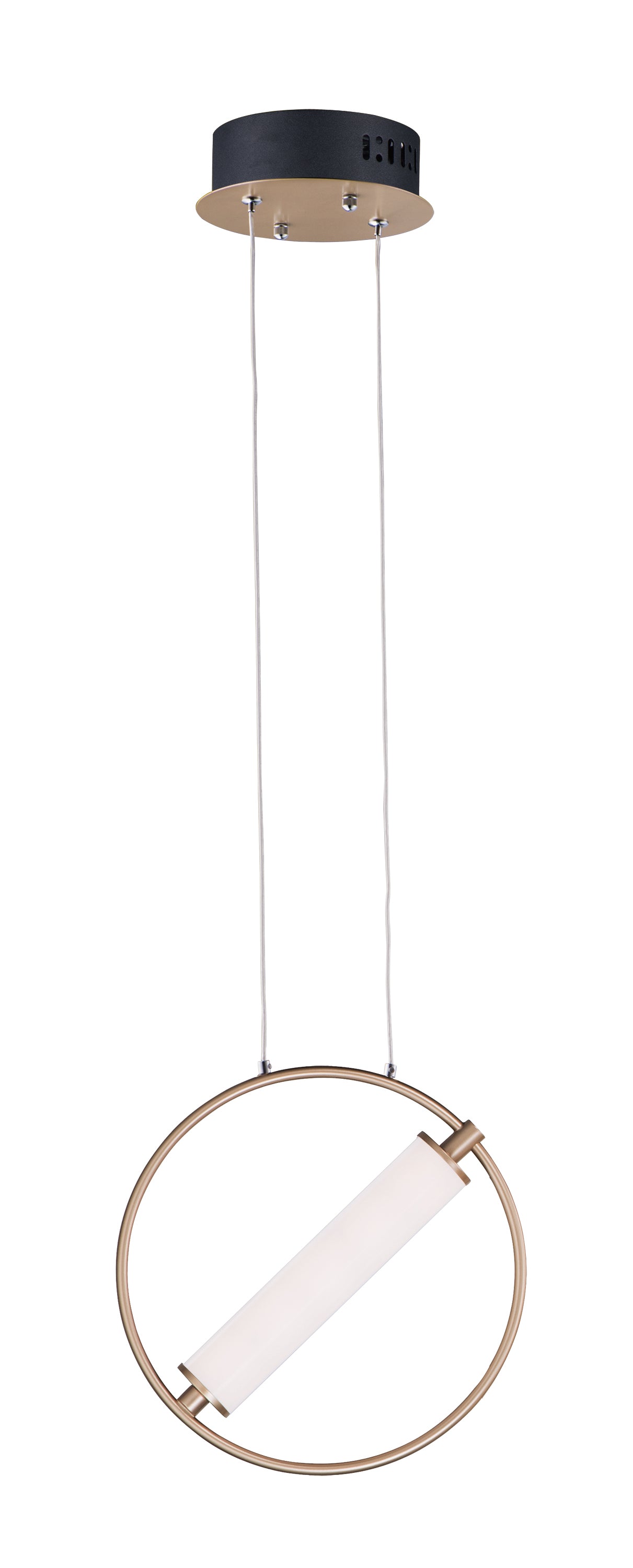 E23273-93BKSFTG - Flare 12" Pendant - Black / Soft Gold