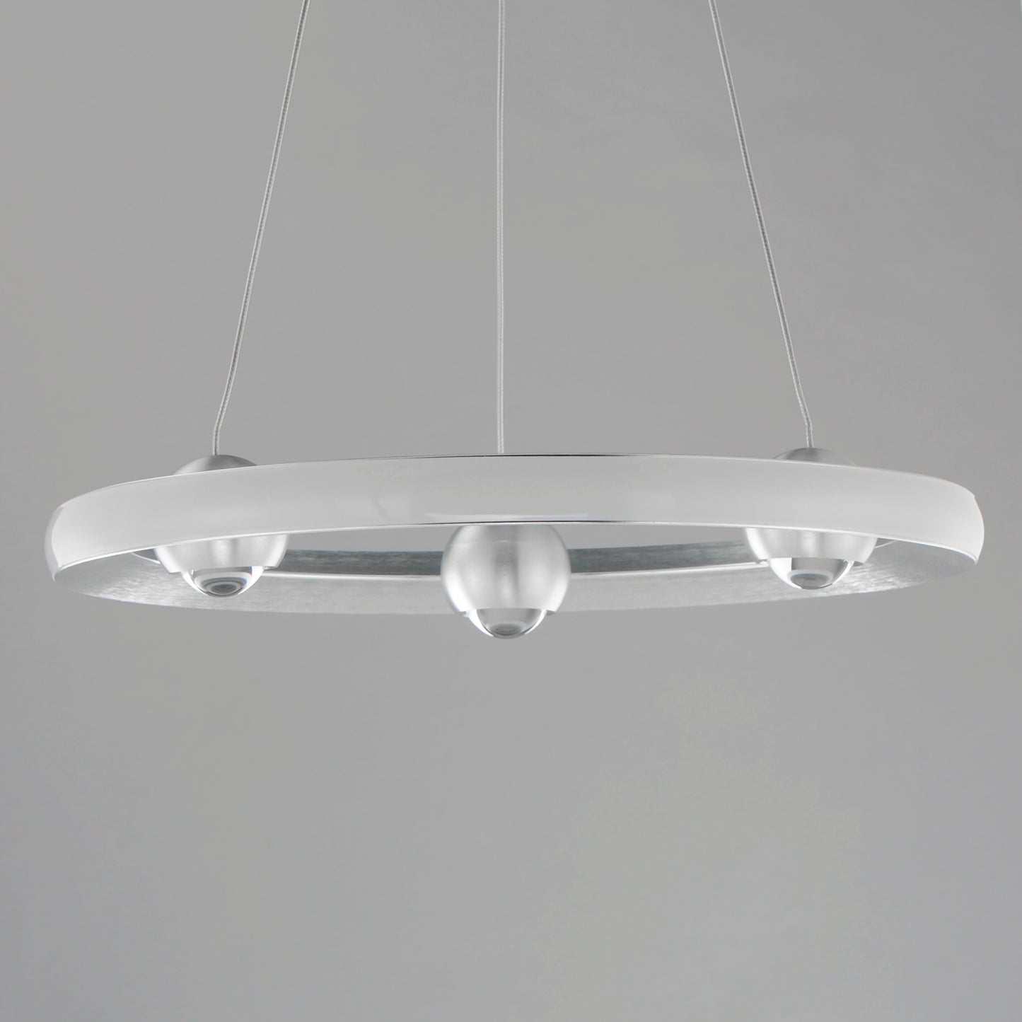 E23511-AL - Nodes 18" Chandelier - Brushed Aluminum