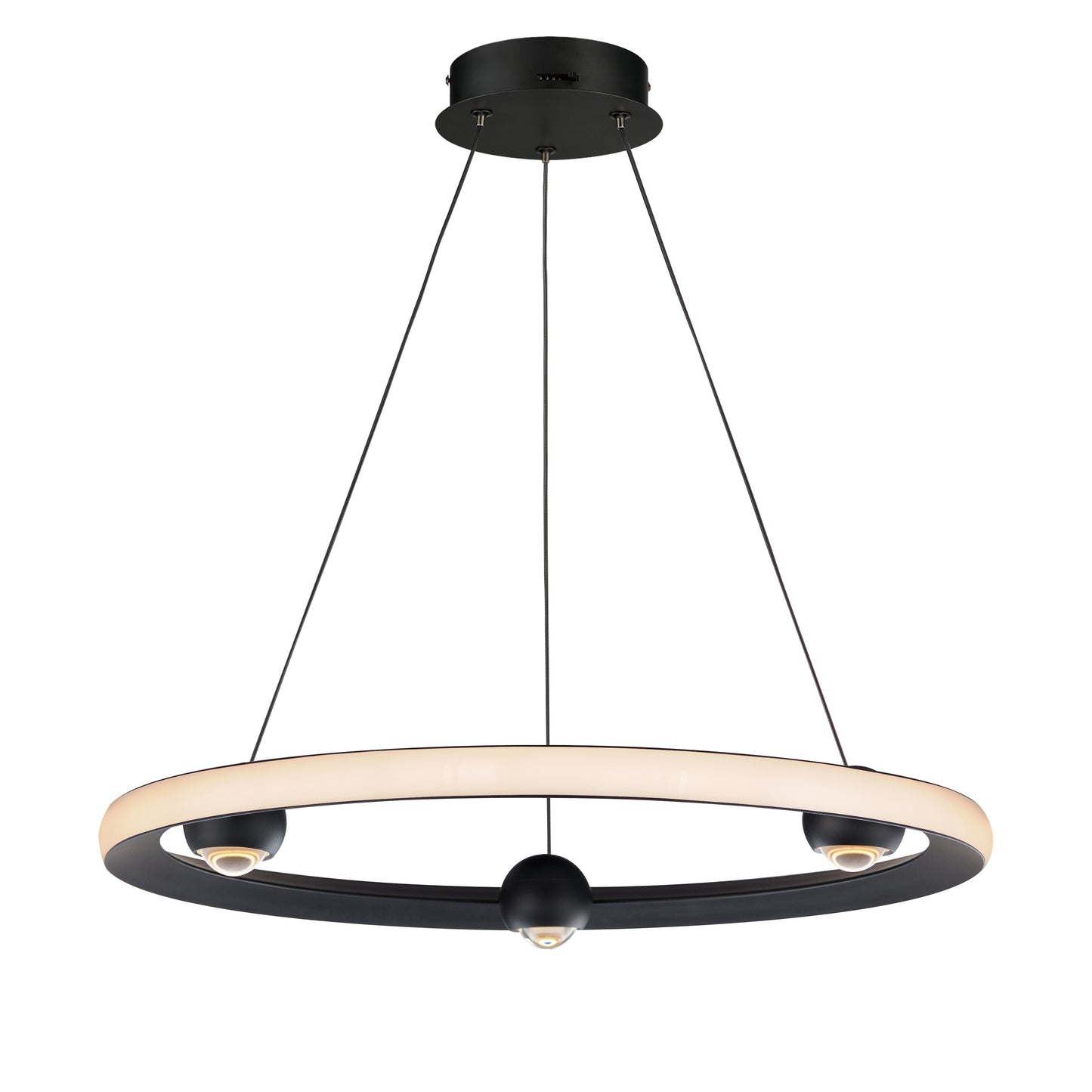 E23512-BK - Nodes 24" Chandelier - Black