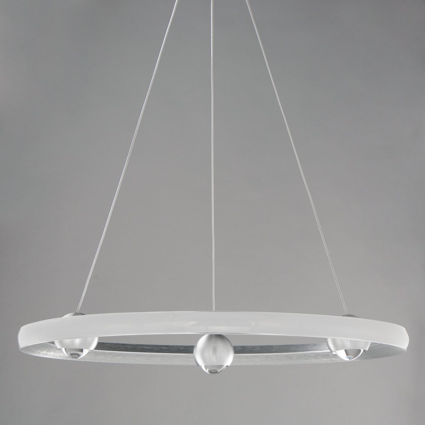 E23512-AL - Nodes 24" Chandelier - Brushed Aluminum