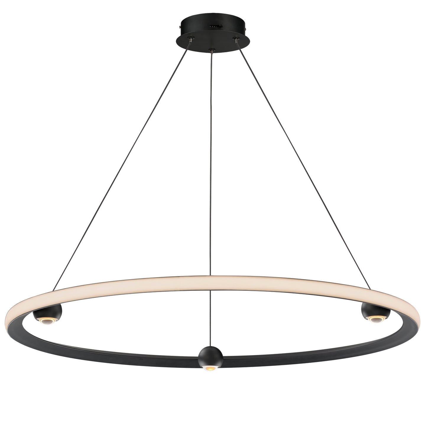 E23514-BK - Nodes 40" Chandelier - Black