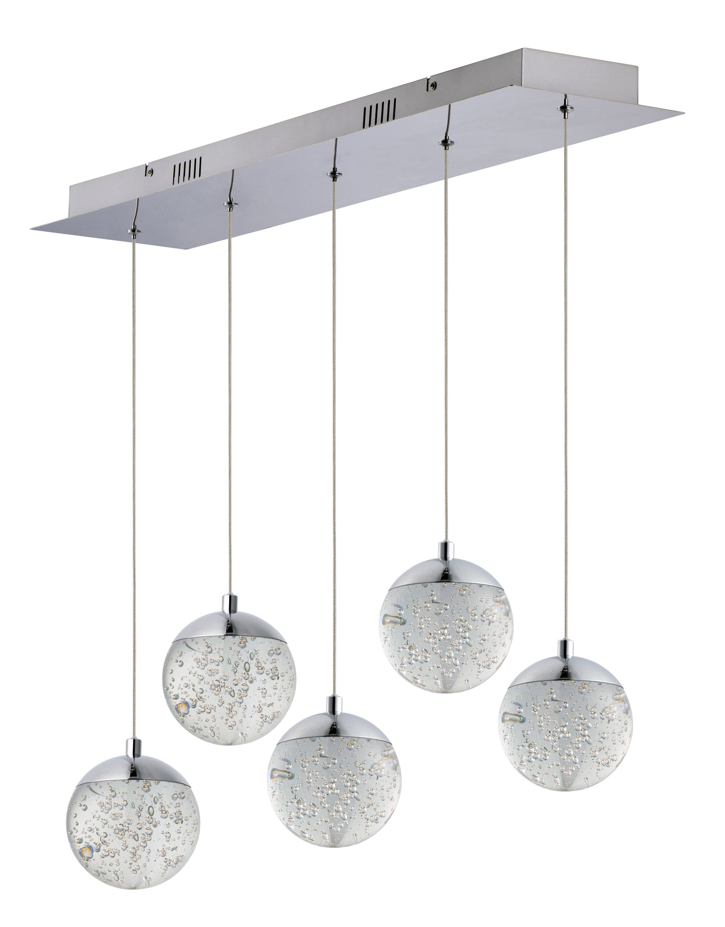 E24265-91PC - 5 Light Orb II 7" Chandelier - Polished Chrome