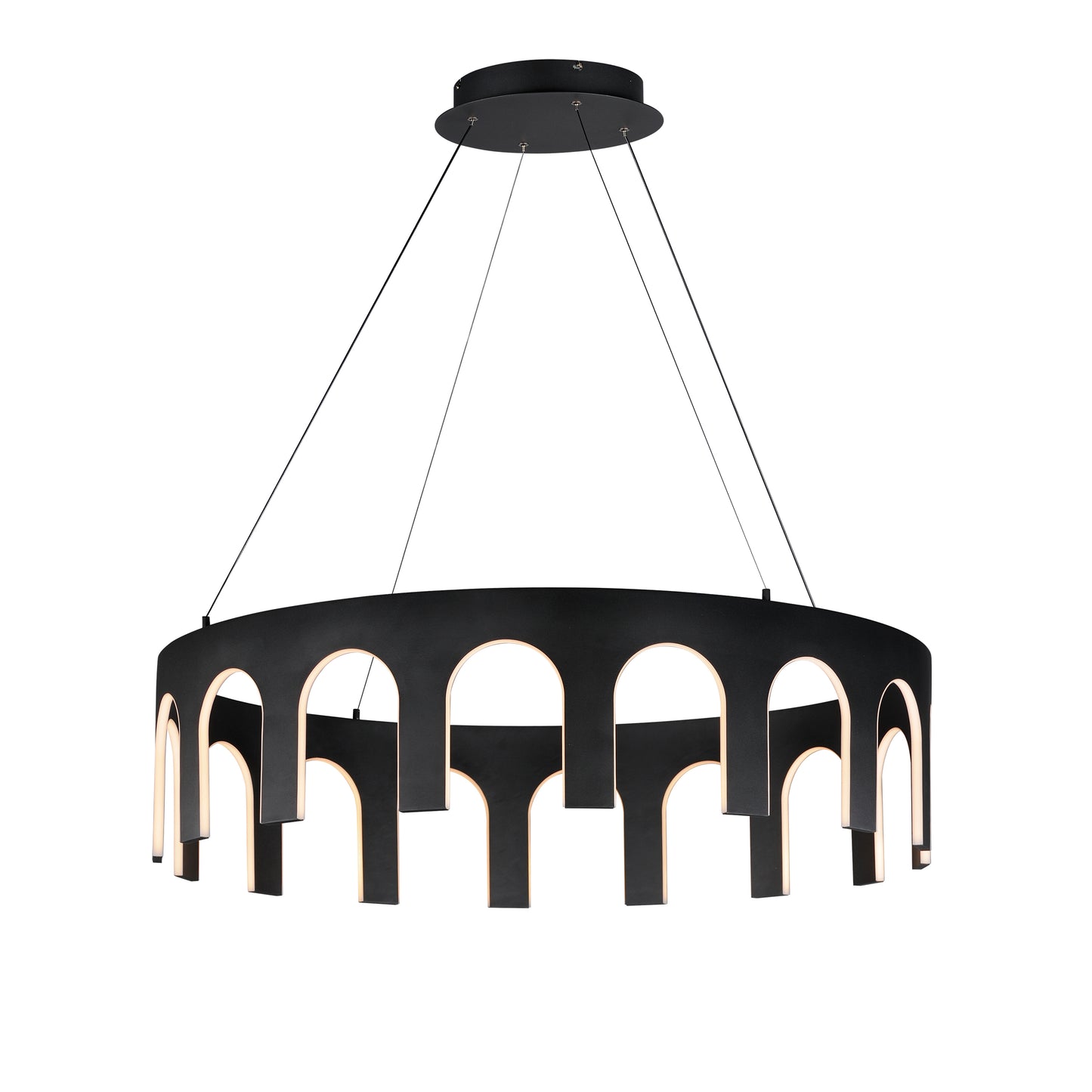 E24864-BK - Coronation 39" Pendant - Black