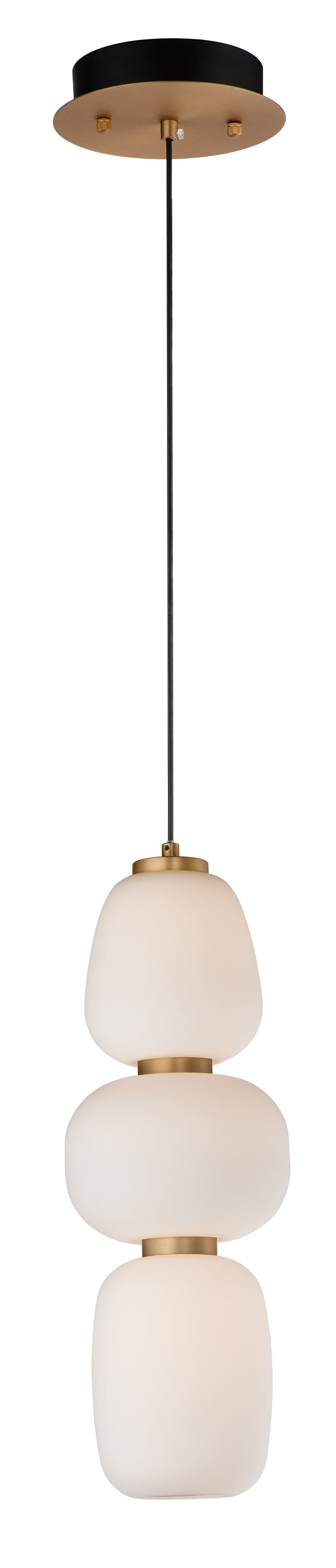 E25067-92BKGLD - Soji 17" Pendant - Black / Gold