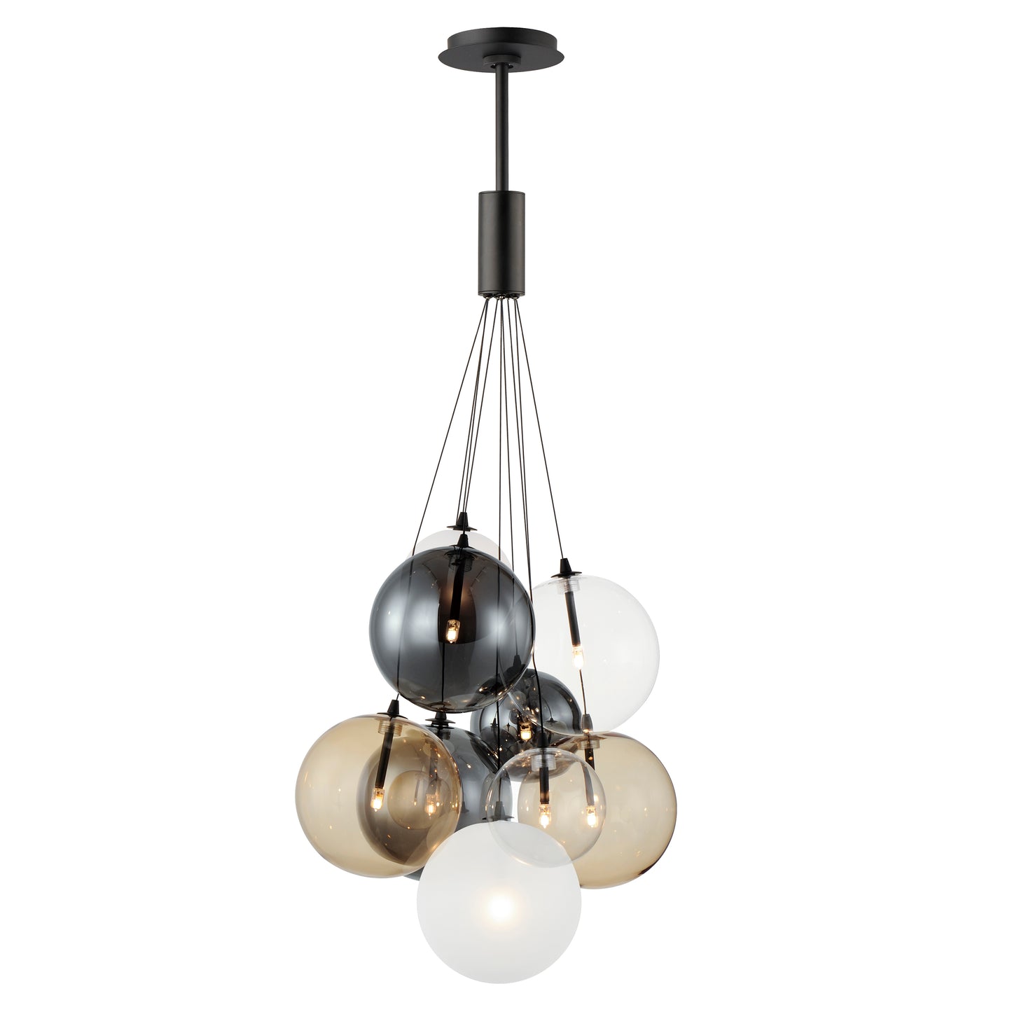 E25087-148BK - 9 Light Burst 20" Chandelier - Black