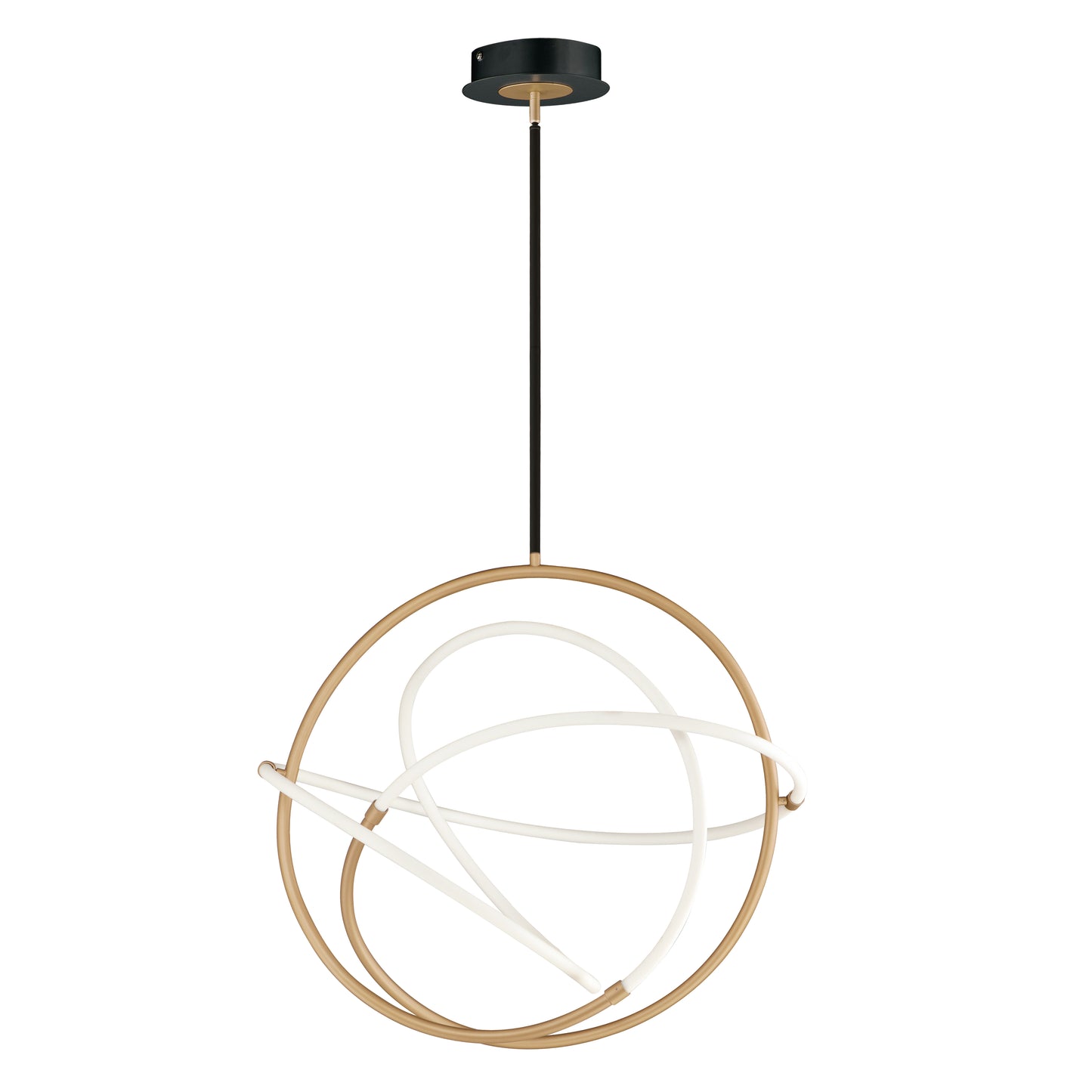 E25096-01BKGLD - Mobius 29" Pendant - Black / Gold