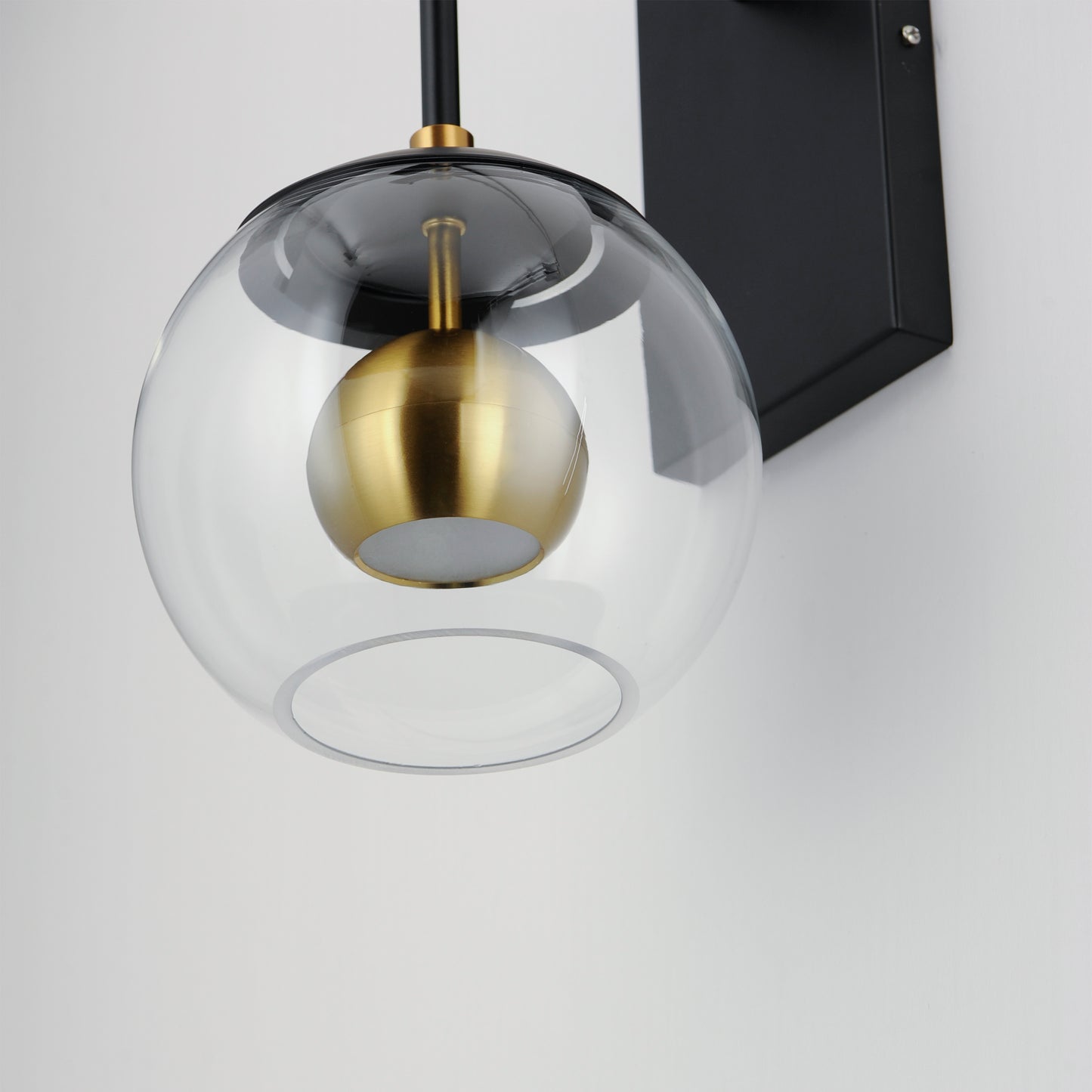 E25151-BKNAB - Nucleus 13" Wall Sconce - Black / Natural Aged Brass