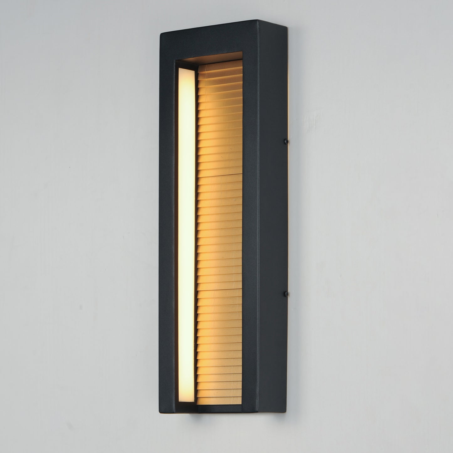 E30106-BKGLD - Alcove 20" Outdoor Wall Sconce - Black / Gold