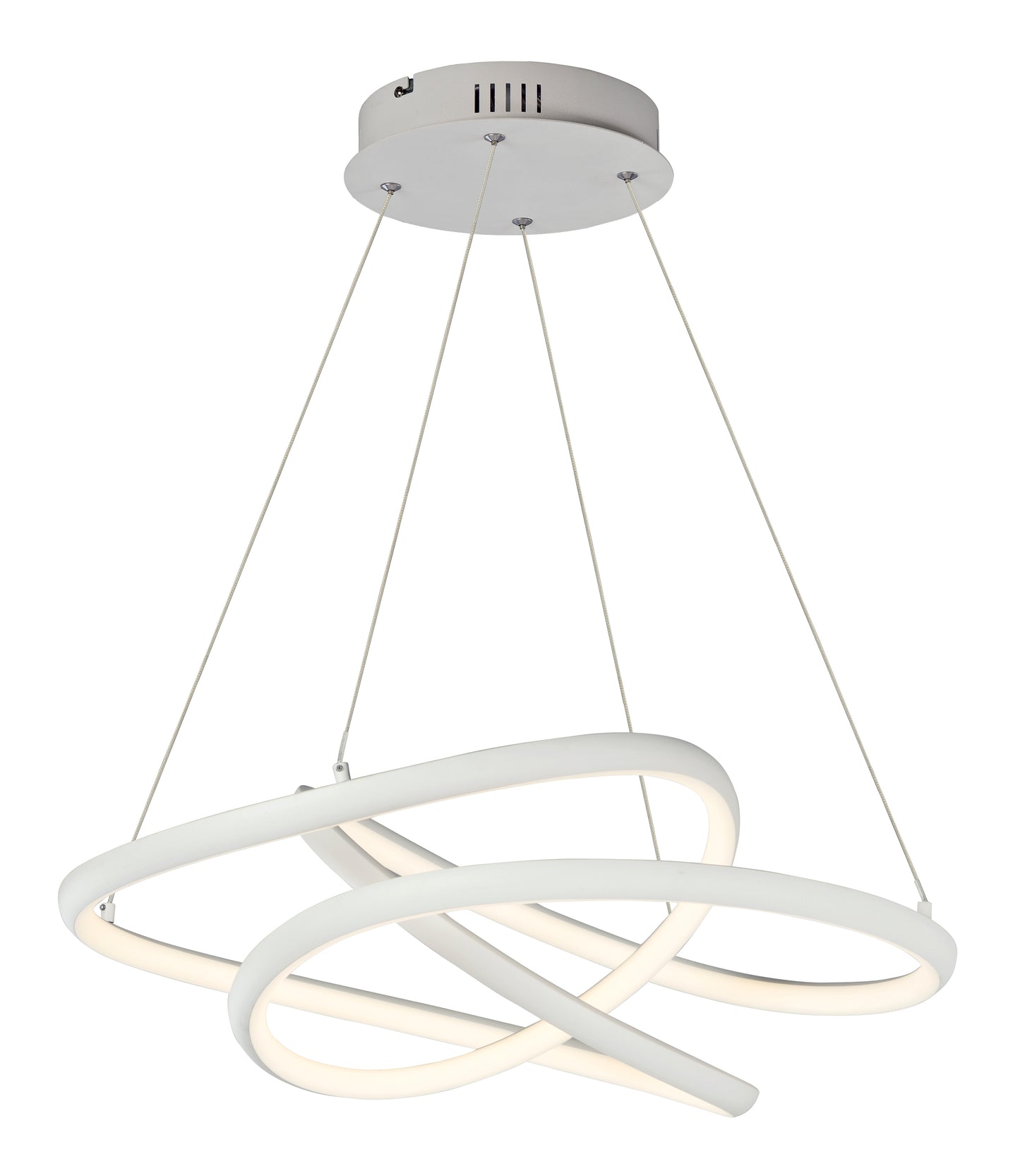 E30644-MW - Twisted 25" Pendant - Matte White