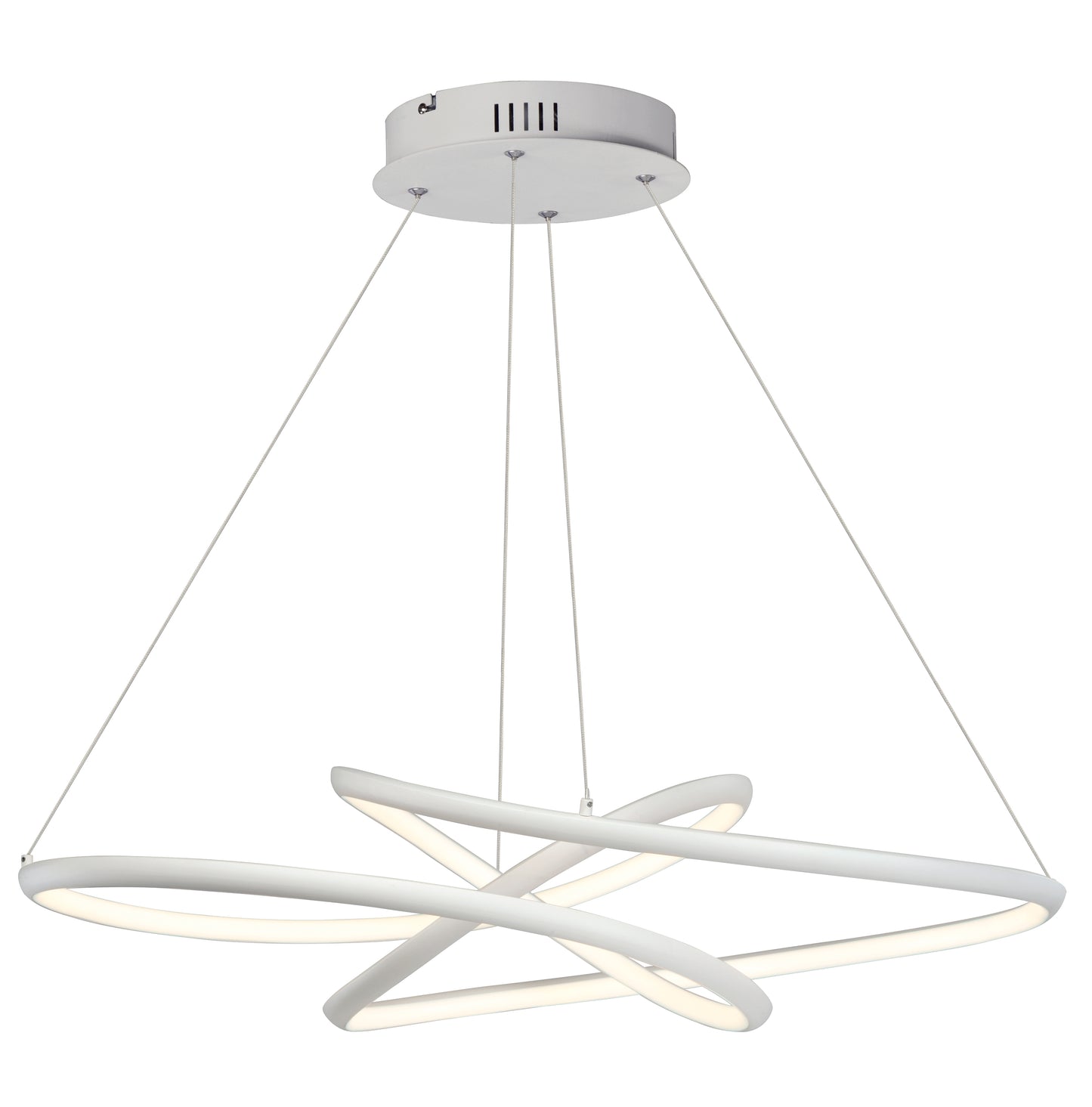 E30647-MW - Twisted 26" Pendant - Matte White