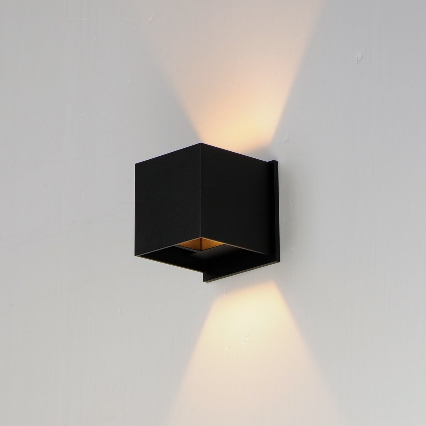 E41308-BK - Alumilux Cube 4.25" Outdoor Wall Sconce - Black