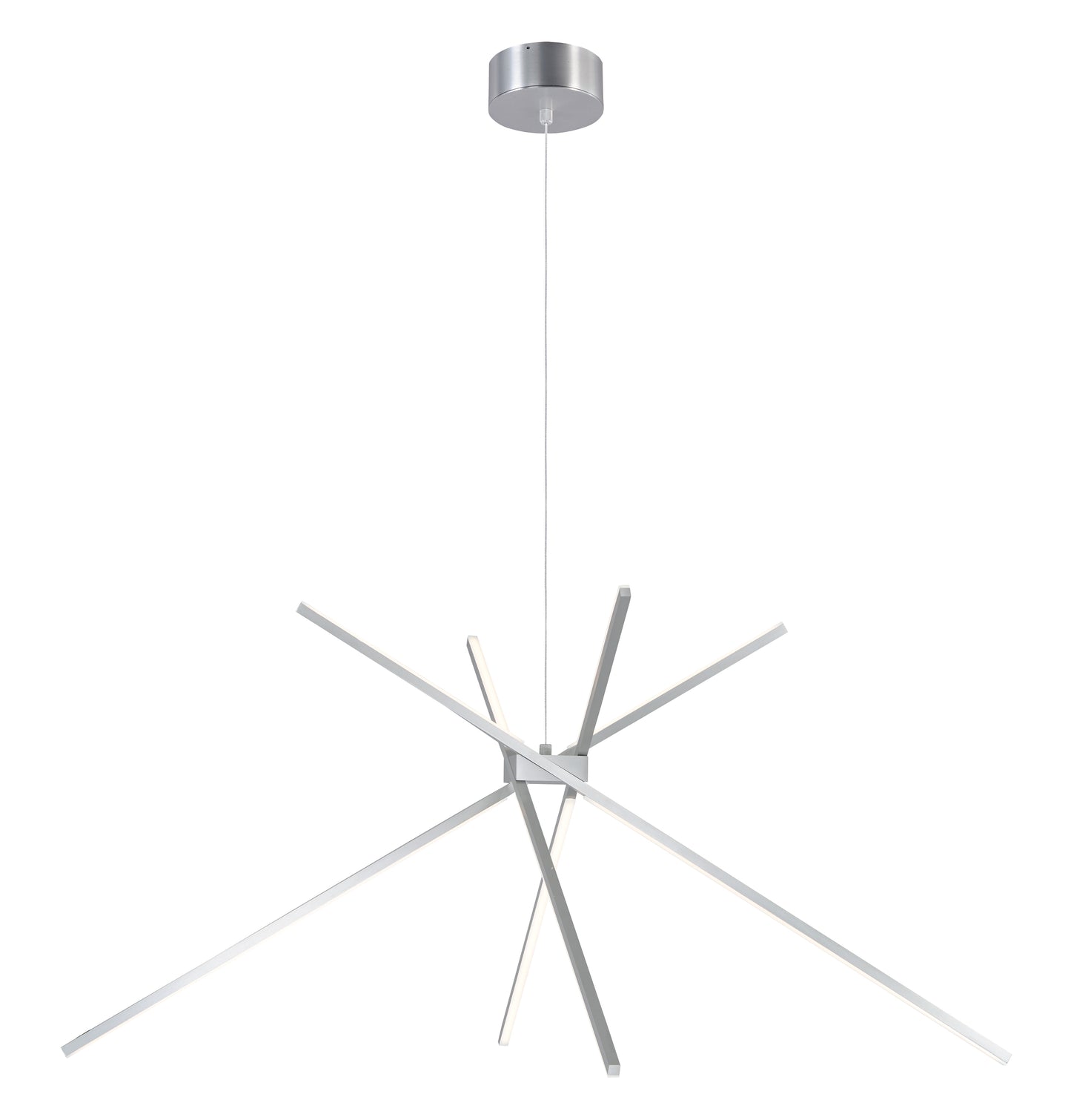 E41443-SA - 4 Light Alumilux Aster 45" Chandelier - Satin Aluminum