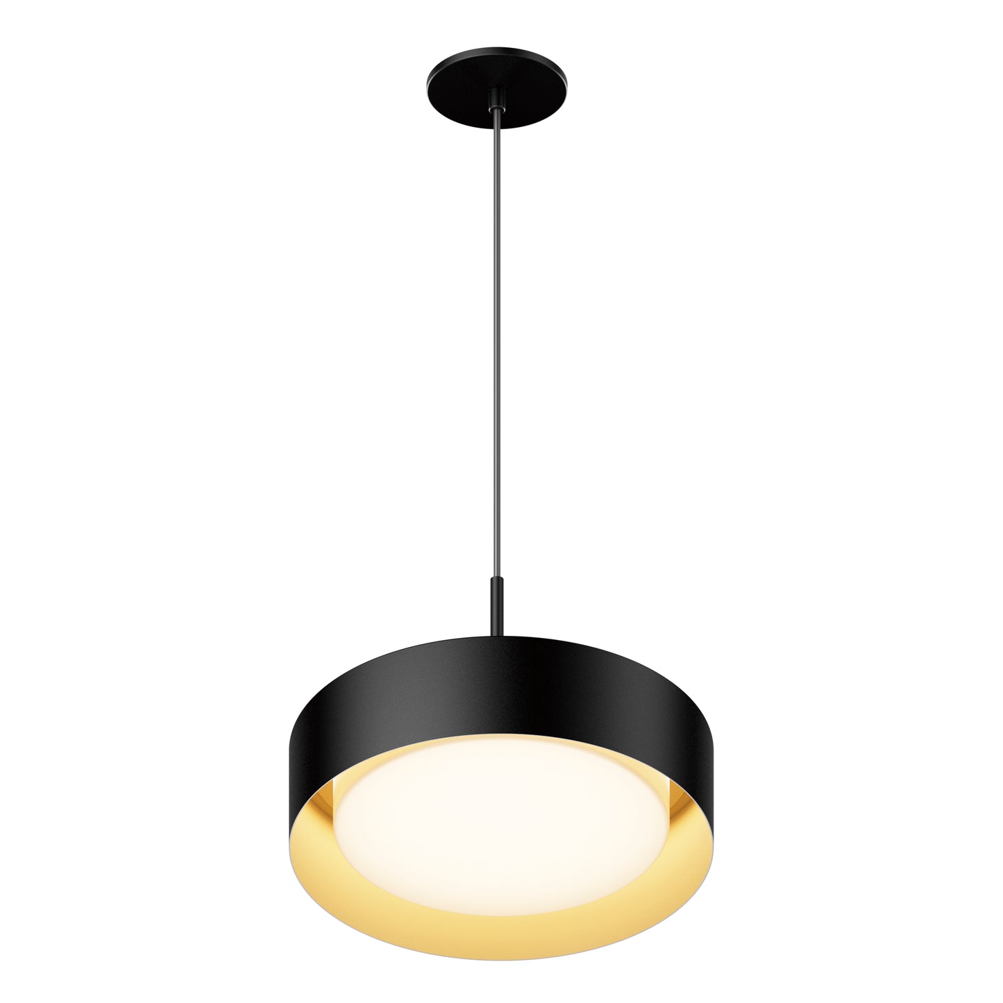 E51011-BKGLD - Echo 13" Pendant - Black / Gold