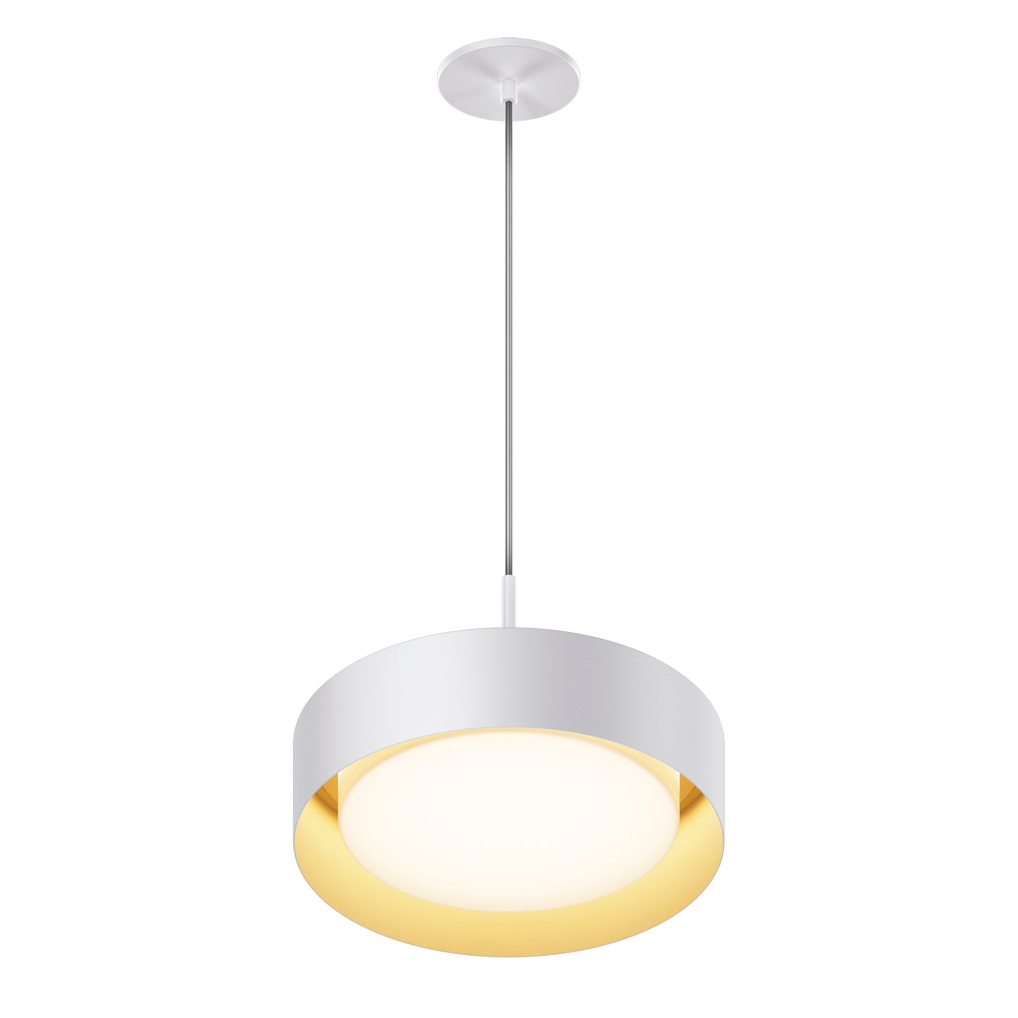 E51011-WTGLD - Echo 13" Pendant - White/Gold