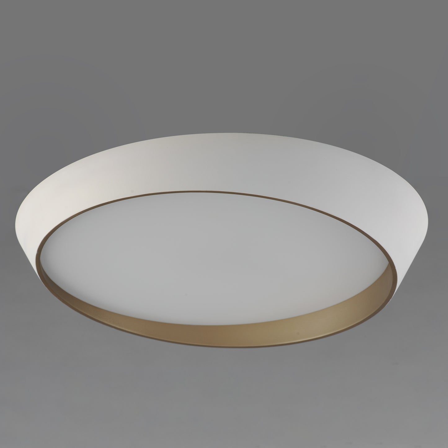 E51034-WTGLD - Slant 32" Flush Mount Ceiling Light - White/Gold