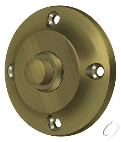 BBR213U5 Bell Button; Round Contemporary; Antique Brass Finish