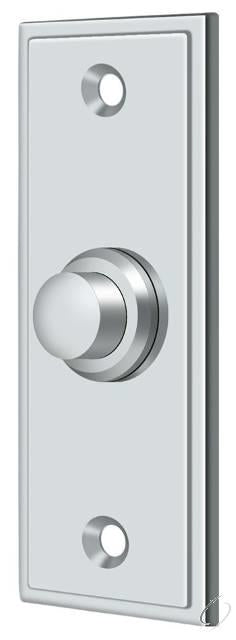 BBS333U26 Bell Button; Rectangular Contemporary; Bright Chrome Finish