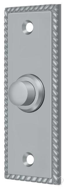 BBSR333U26D Bell Button; Rectangular Rope; Satin Chrome Finish