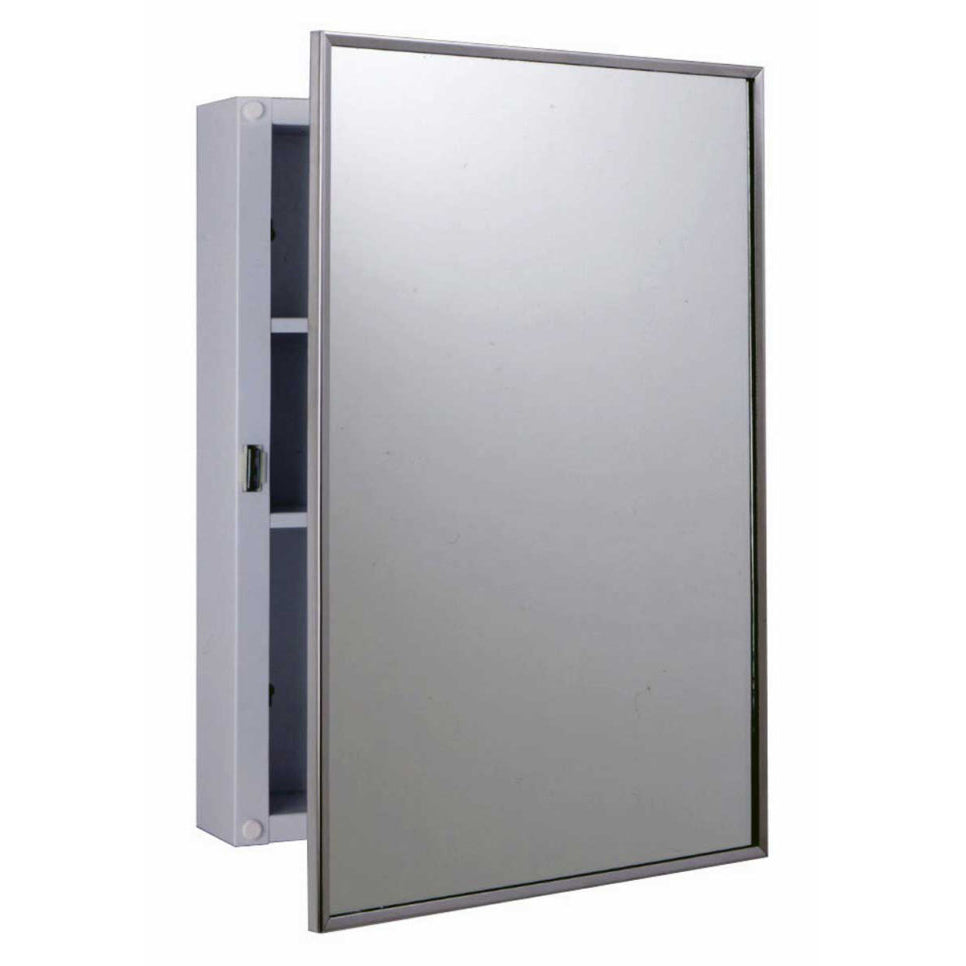 Bobrick 297 - 20" x 14" Surface Mounted Medicine Cabinet with Baked White Enamel Finish