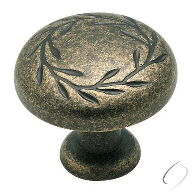 Amerock BP1581R2 1-5/16" (33 mm) Nature's Splendor Inspirations Cabinet Knob Weathered Brass Finish