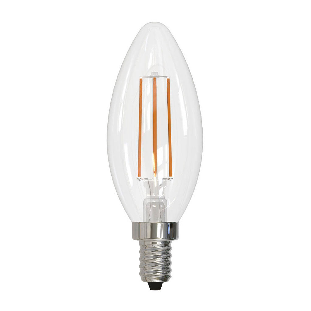 776626 - Filaments Dimmable B11 LED Light Bulb - 5 Watt - 2700K - 4 Pack