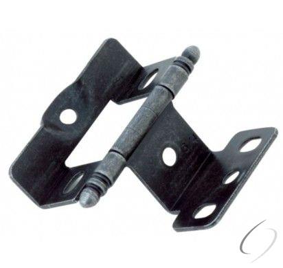 Amerock CM3175TBWI 3/4" (19 mm) Full Inset Full Wrap Ball Tip Cabinet Hinge Wrought Iron Finish