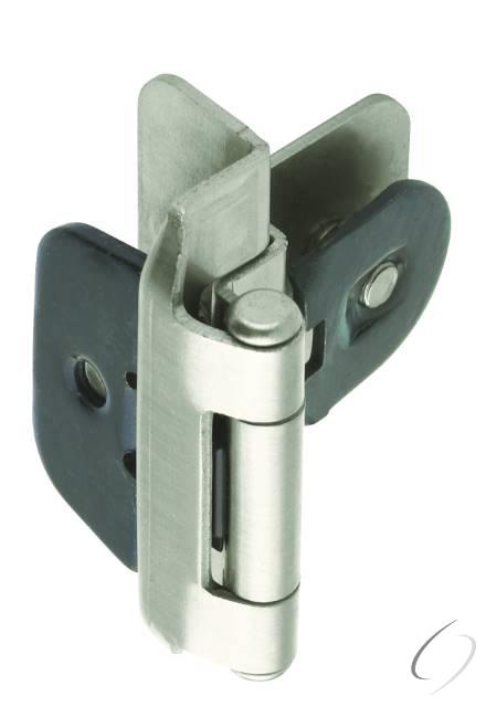 Amerock CMR8700G10 3/8" (10 mm) Inset Double Demountable Cabinet Hinge Satin Nickel Finish