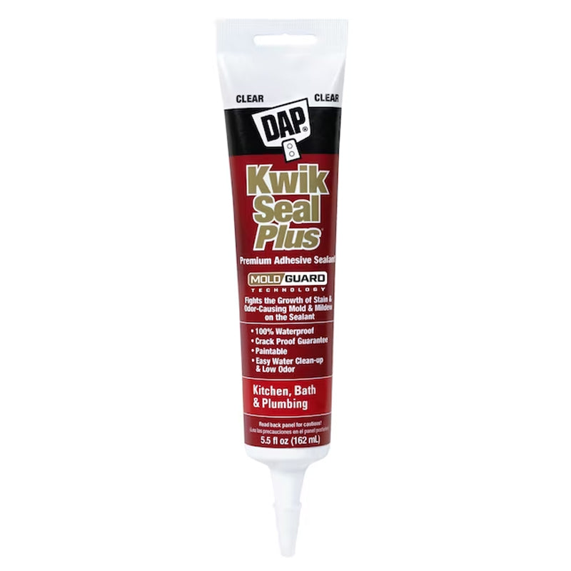 18546 - Kwik Seal Plus Kitchen & Bath Adhesive Sealant with Microban - Clear