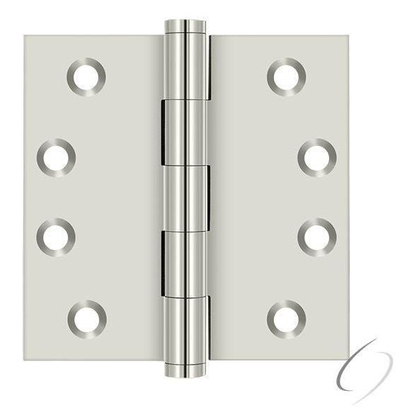 DSB414 4" x 4" Square Hinge; Bright Nickel Finish