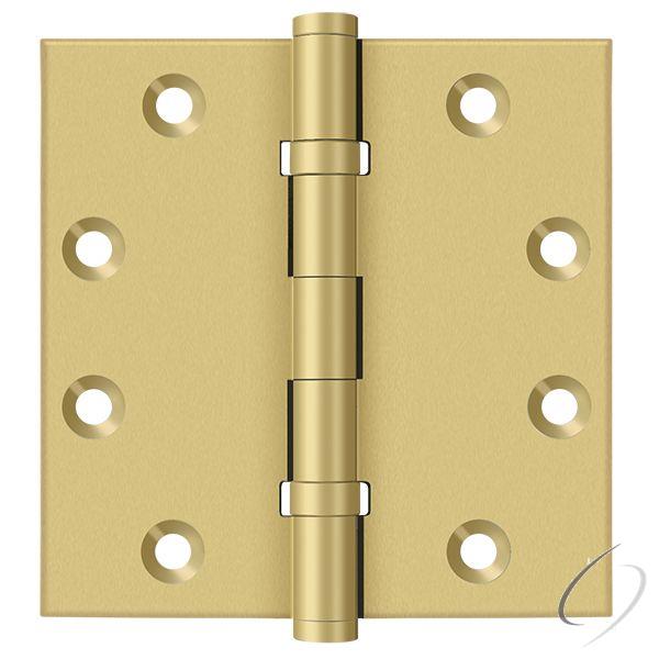 DSB45B4 4-1/2" x 4-1/2" Square Hinge; Ball Bearings; Satin Brass Finish