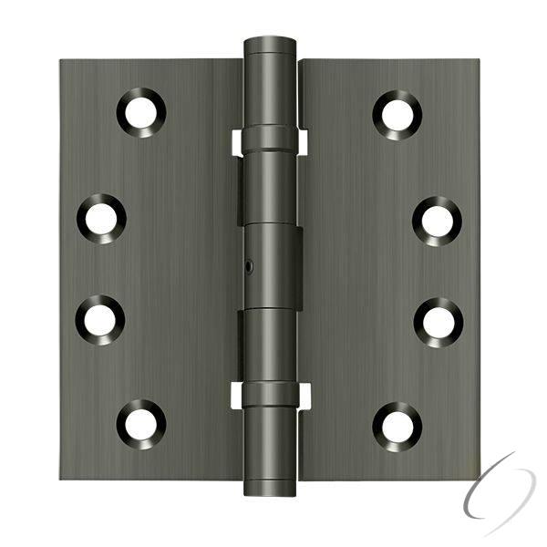 DSB4NB15A 4" x 4" Square Hinge; Ball Bearings; Antique Nickel Finish