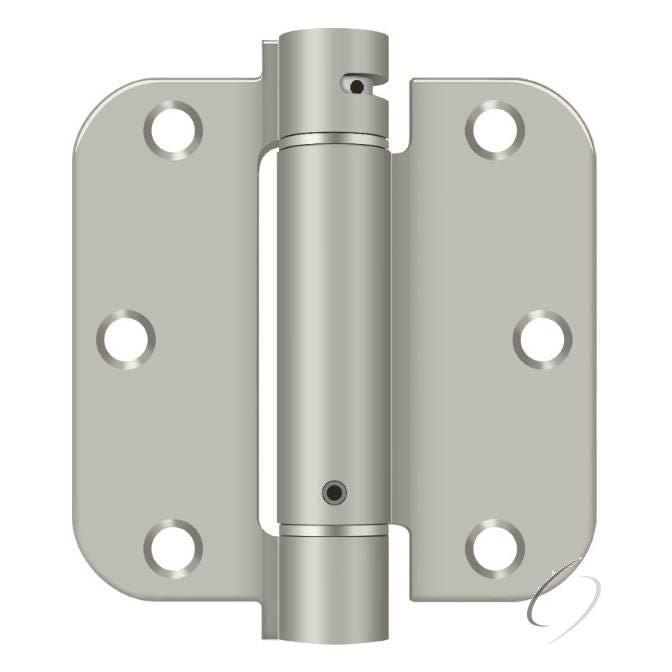 3-1/2" x 3-1/2" x 5/8" Spring Hinge; Satin Nickel Finish