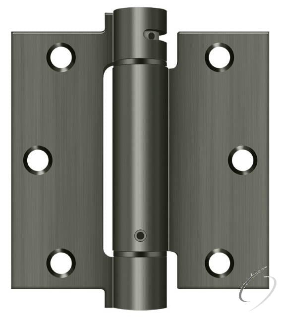 DSH35U15A 3-1/2" x 3-1/2" Spring Hinge; Antique Nickel Finish