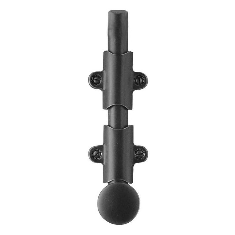 Emtek 8511US19 - 6" Surface Bolt with 3 Strikes in Flat Black