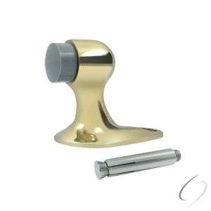 FDB218U3-UNL Floor Door Bumper 2-1/8"; Unlacquered Bright Brass Finish