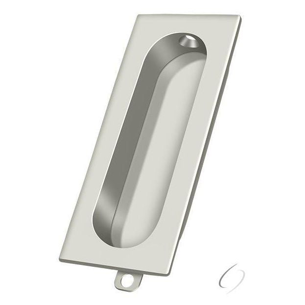 FP222U14 Flush Pull; Rectangle; 3-1/8" x 15/16"; Bright Nickel Finish