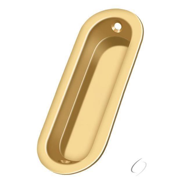 FP223CR003 Flush Pull; Oblong; 3-1/2" x 11/4" x 5/16"; Lifetime Brass Finish