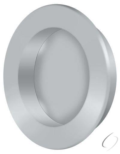 FP238U26D 2-3/8" Round Flush Pull Satin Chrome Finish