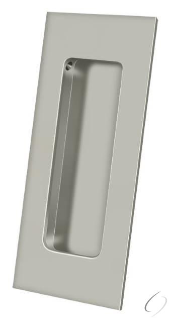 FP40U15 4" x 1-7/8" Heavy Duty Rectangular Flush Pull Satin Nickel Finish