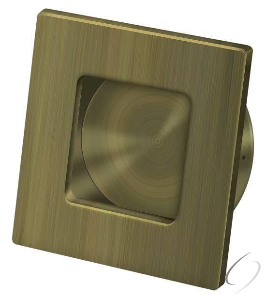 FPS234U5 2-3/4" Square Heavy Duty Flush Pull Antique Brass Finish