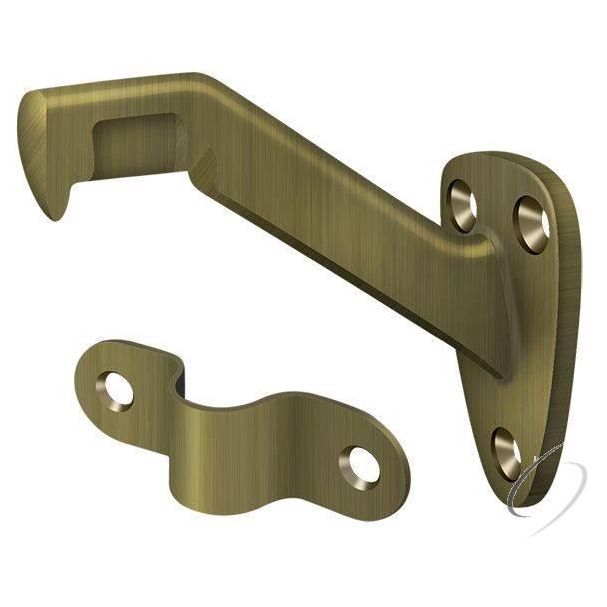 HRB325U5 Hand Rail Brackets; 3-5/16" Projection; Antique Brass Finish