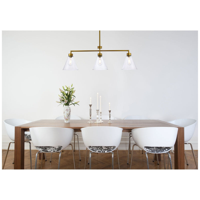 Elegant Lighting Mera 3 Light 38" Chandelier