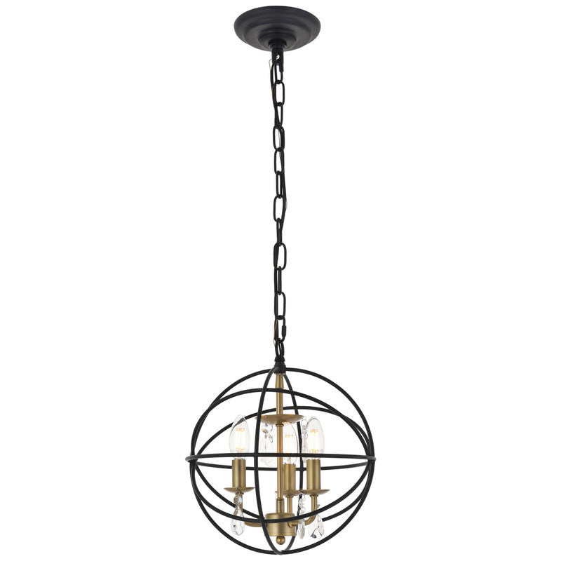 Elegant Lighting Wallace 3 Light 12" Chandelier